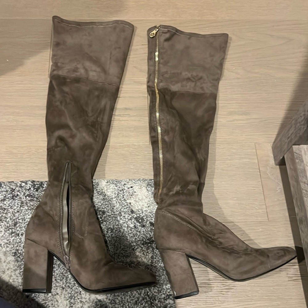 Guess brand over the knee grey boots